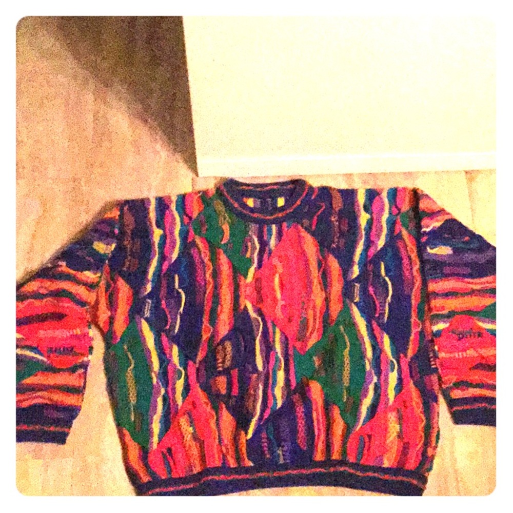 Vintage Coogi style wool sweater L